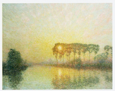 リス川の夕陽